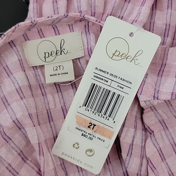 Peek Janice Jumpsuit in Pink Plaid Toddler Kid 2T - Picture 14 of 16